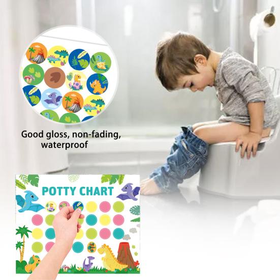 1 Set Cartoon Dinosaur Girls Potty Training Chart Toddler Potty Training Sticker Chart For Girls Potty Training