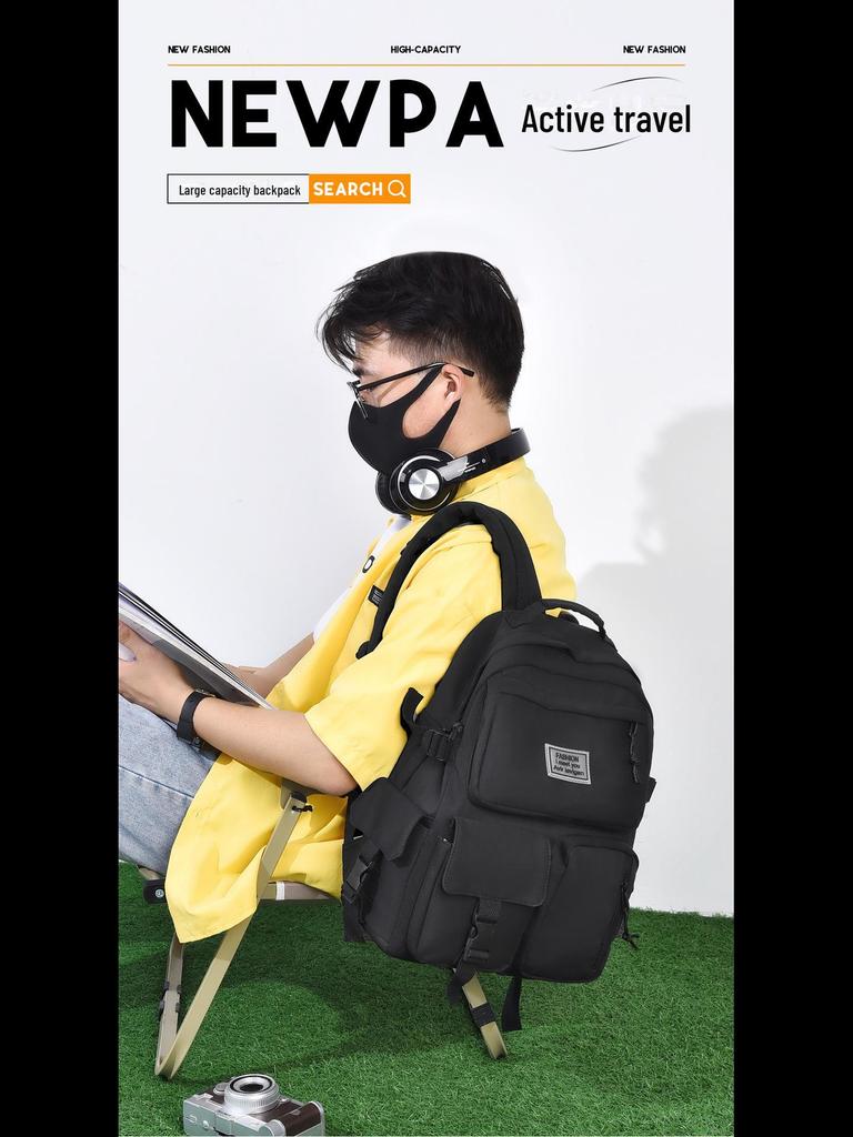 Школьный рюкзак для девочек в корейском стиле: Простой, модный, вместительный рюкзак для учеников младших и старших классов средней школы.