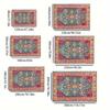 Ultra-Soft Persian Print Area Rug - Non-Slip, Machine Washable for Living Room  Bedroom Decor Thickness