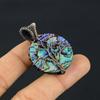 Tree of Life Abalone Shell Gemstone Copper Wire Wrap Handmade Pendant Jewelry Gift For Love