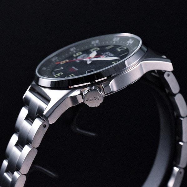 Kentex JSDF Solar Ground Self-Defense Force Men's Metal Belt S715M-04 Wrist Watch