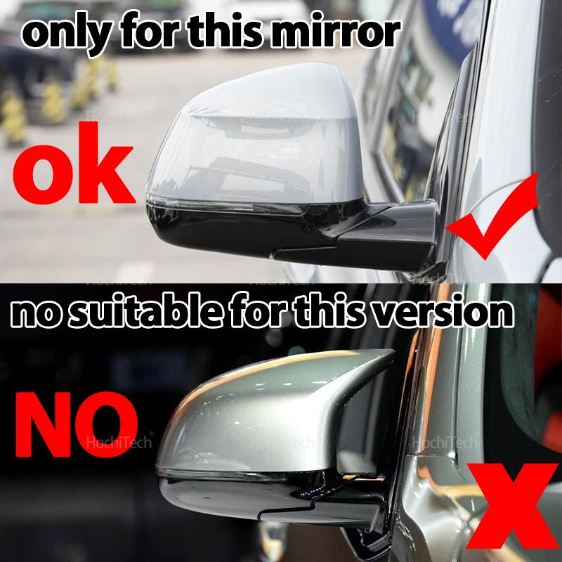 2x White Look Style Mirror Cover M Look Mirror Cover Overlay for BMW X3 F25 X4 F26 X5 F15 X6 F16 2014 2015 2016 2017 2018