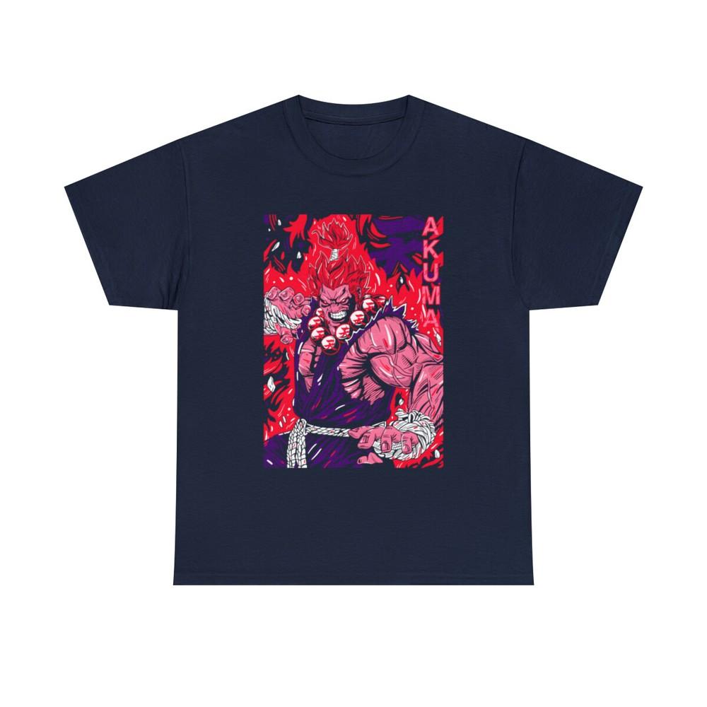 Akuma Gouki Tshirt Karate Street Fighter Video Games Fighting Shirt Graphic Tee