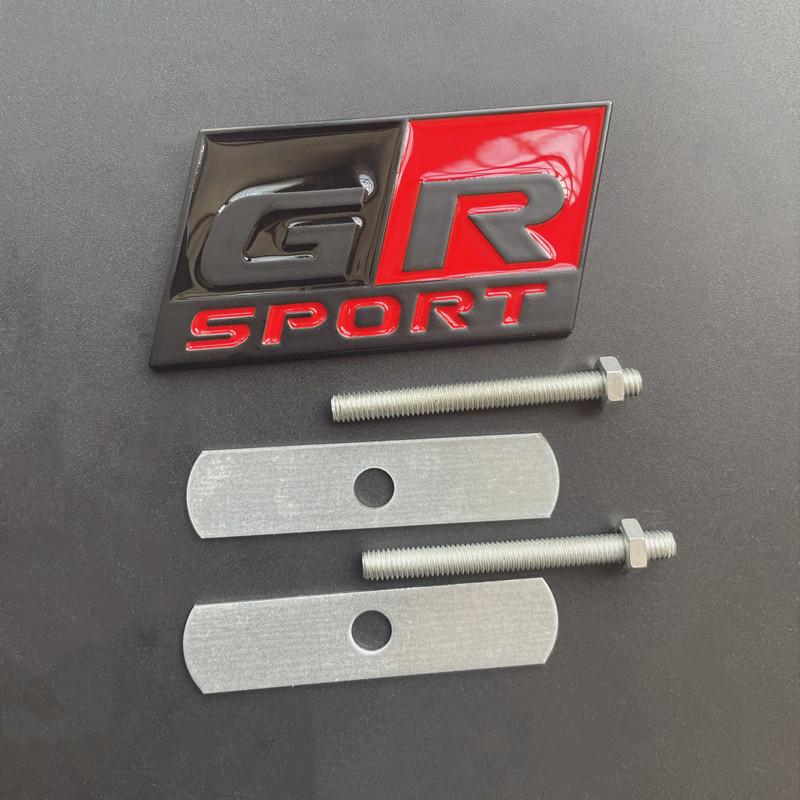 3D Metal GR Logo Car Front Grill Emblem Trunk Badge For Toyota Yaris CH R RAV4 Corolla Revo Hilux GR Sport Sticker Accessories HH0