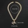 Hip Hop Zinc Alloy Crown QUEEN Letter Full Diamond Pendant Temperament Personality Necklace Jewelry Men