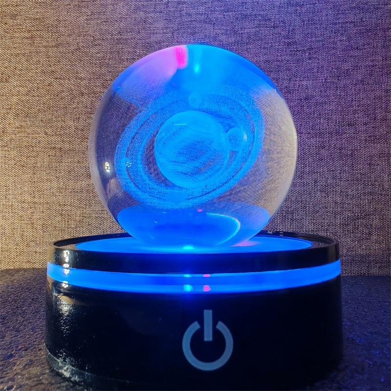 Солнечная система 3d хрустальный шар Хрустальный глобус Лазерная резка Хрустальный шар с шаровой подставкой Декоративные сферы планет Галактика Подарок на день рождения Украшения