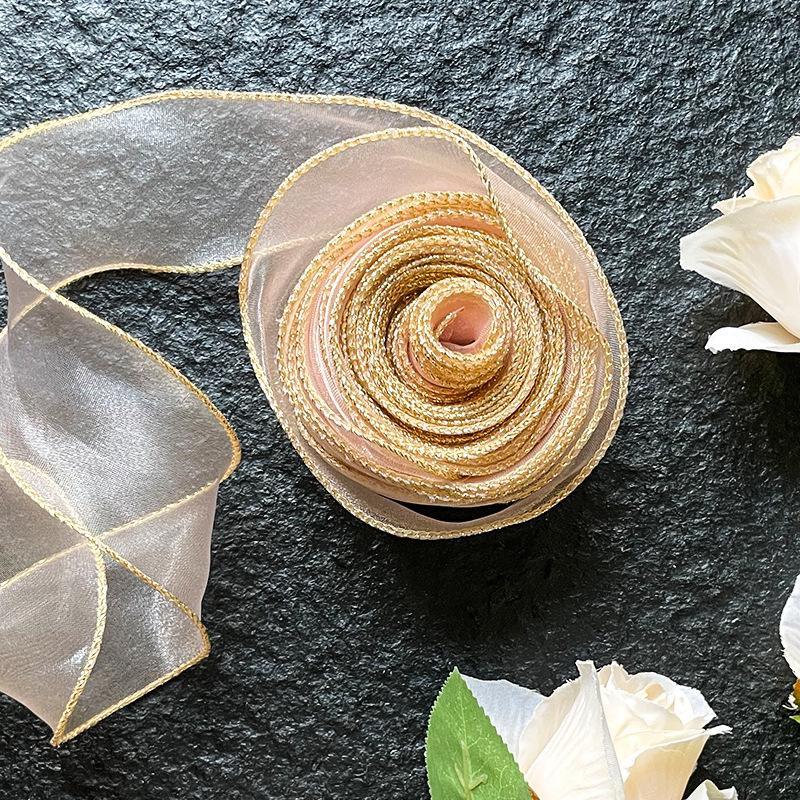 10 м красочная волнистая шелковая лента из органзы с бантом, материал для свадебного украшения для волос, подарок «сделай сам», ленты для рождественских фестивалей, 40 мм YSX