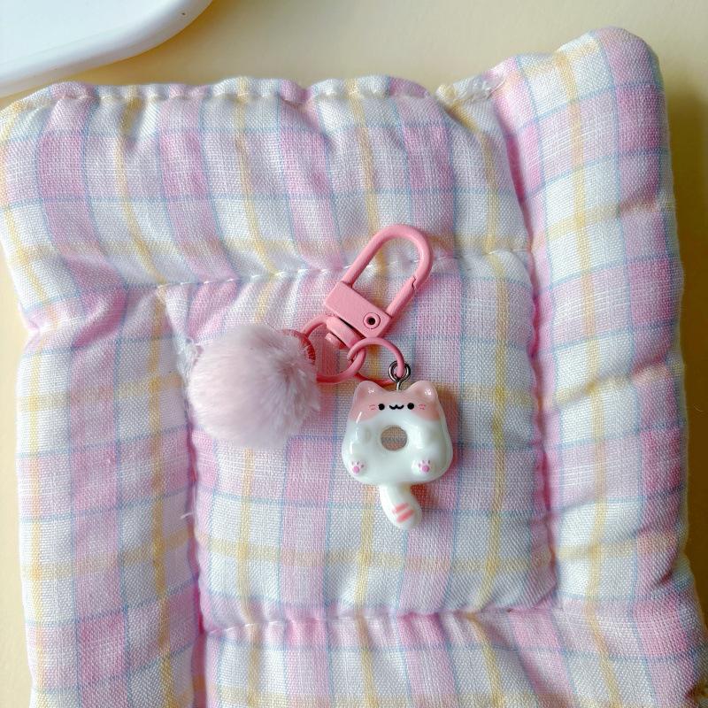 Мягкая брелок-брелок кошка в виде пончика: Милый Брелок-Подвеска Мультяшное Сердечко