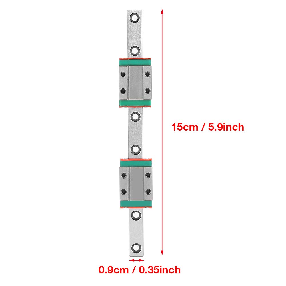 Направляющая линейного перемещения, подшипниковая сталь 150 мм, направляющая линейного скольжения с 2 шт. рельсовых блоков MGN9B, MGN9B для промышленного автоматического оборудования