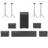 Ultimea Poseidon D70 7.1 Soundbar + 2 Pairs * Steady 300 Speaker Stands, 10 Bands Equalizer, 121 Preset EQ Matrices