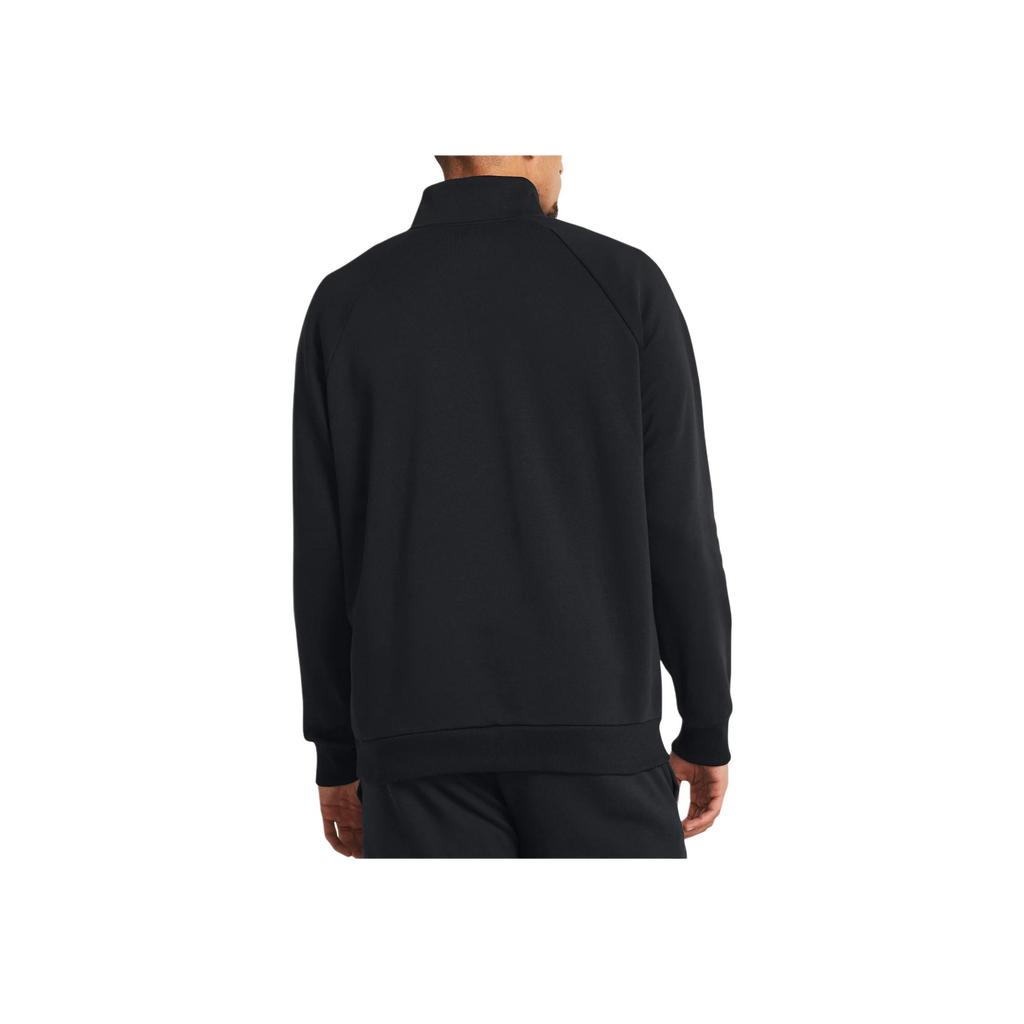 Under Armour UA Rival Mock Neck Logo Printed Soft Fit Raglan Long Sleeve Sweatshirt Men Sweatshirt Black 1386016-001