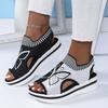 Summer New Casual Fly Woven Hollow Fish Mouth Beach Women's Sports Style Sandals