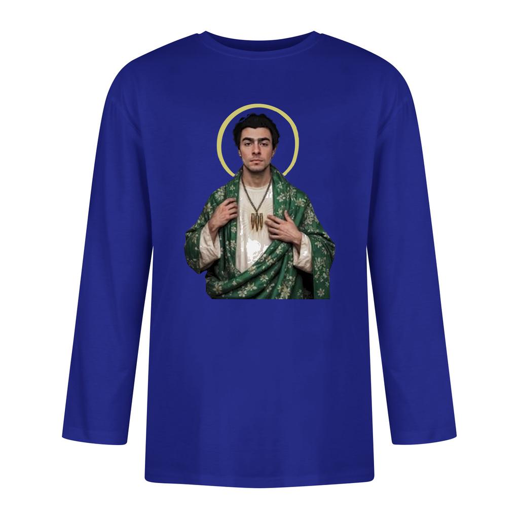 Мужская футболка с круглым вырезом и рукавом семь четвертей, мужская повседневная свободная футболка с рукавом семь четвертей