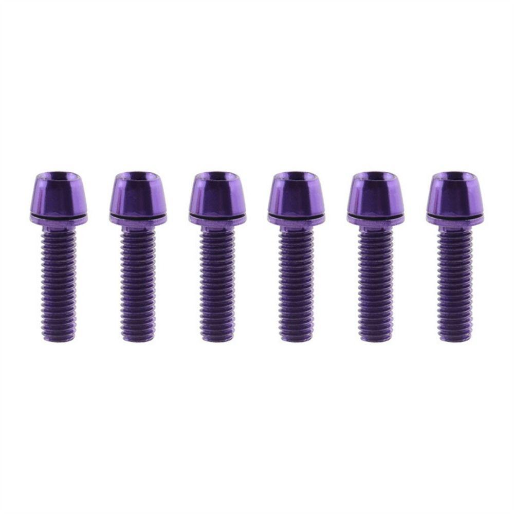6pcs/set Titanium-plated Bike Handle in Bolts M5 * 17MM Bicycle Stem Screw Mountain Bike