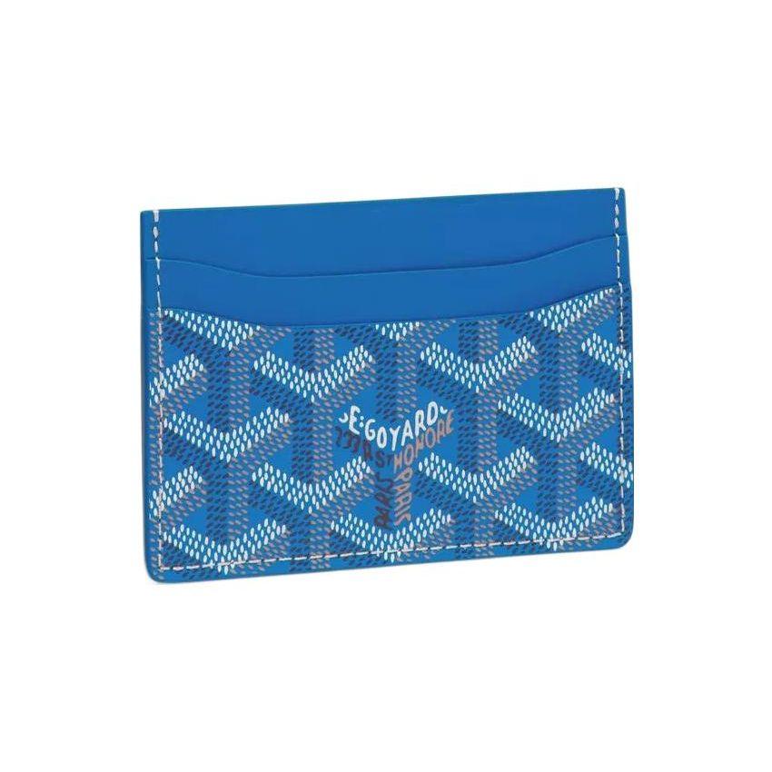 Goyard Кардхолдер Saint-Sulpice с геометрическим узором, напечатанный на холсте и телячьей коже, с цветовыми блоками, унисекс, цвет-1, цвет-2, цвет-3. STSULPPMLTY