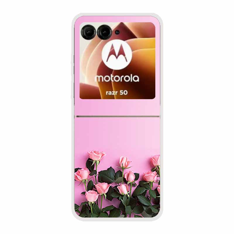Чехол для Motorola Razr 50 Ultra Пластиковый Жесткий Окрашенный Мультяшный Прозрачная Задняя Крышка Чехол для Motorola Razr 50 5G Жесткий ПК Чехол 50