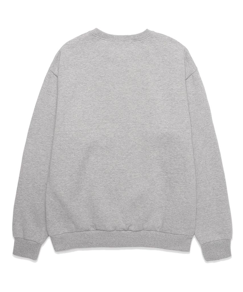 SHIRTER S Logo Oversized Sweatshirt (Sls016) Melange Grey