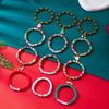 12pcs Christmas Bracelet Set Colorful Soft Clay Crystal Beads Santa Claus Tree Pendant Bangle Party Jewelry Xmas Gifts for Girls
