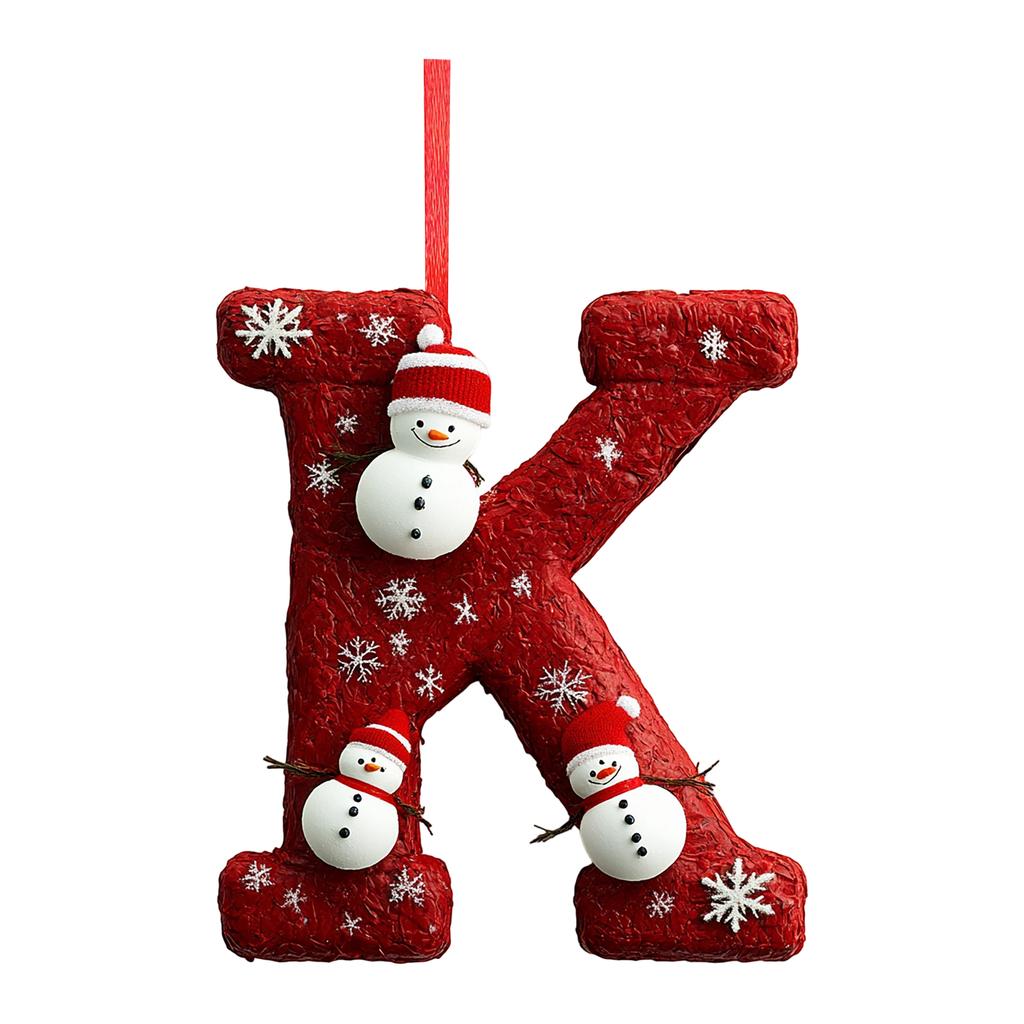 2D 26 Letter Christmas Ornaments Acrylic Flat Christmas Tree Home Decorations Ornaments