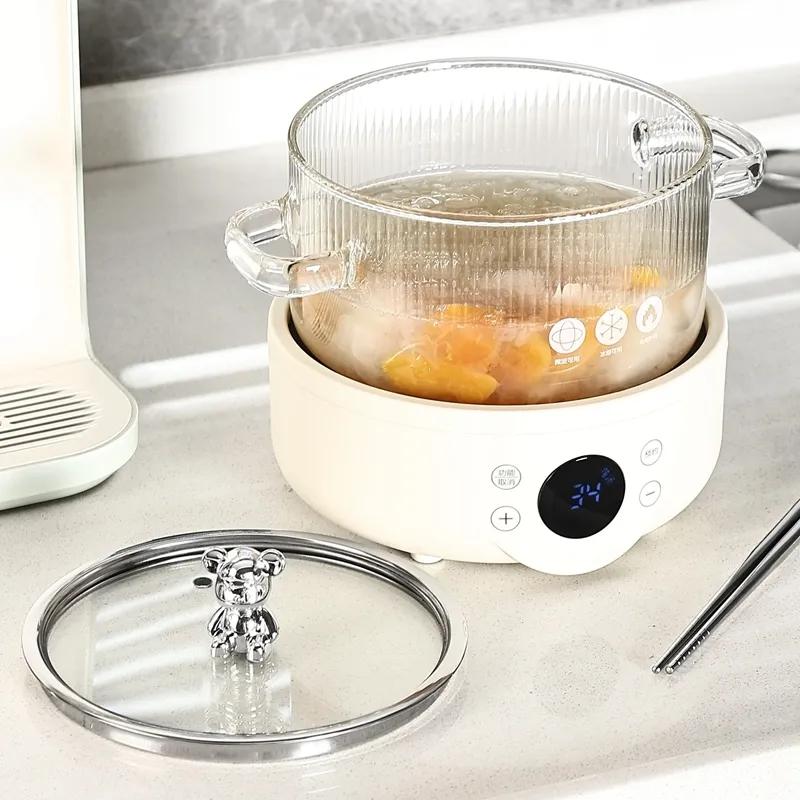 Многофункциональная кастрюля с двумя ушками, противоожоговое стекло, миска для лапши быстрого приготовления с крышкой, электрическая керамическая плита для домашнего здравоохранения, керамическая плита для приготовления супа