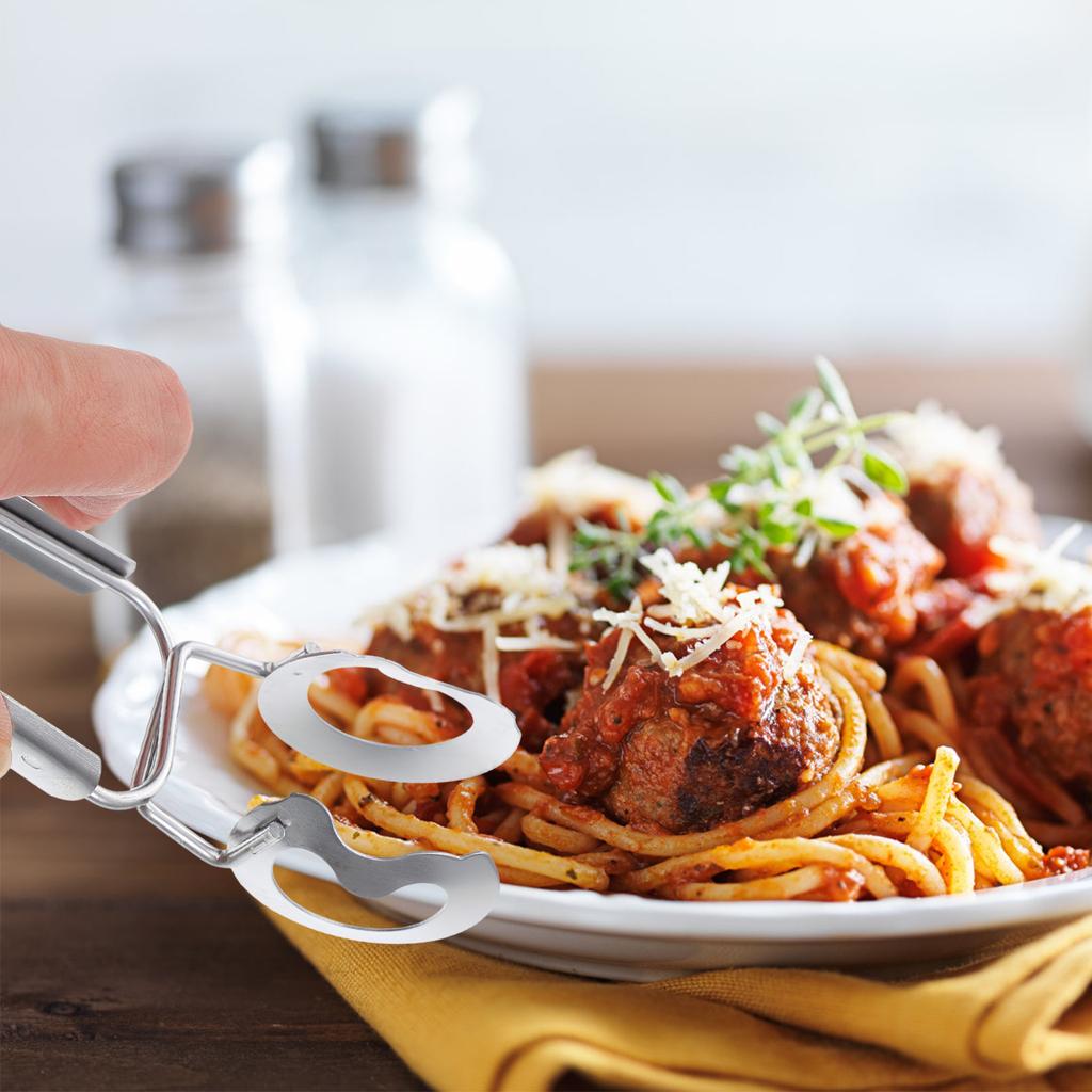 2 Pcs Stainless Steel Meal Tongs Escargot Snail Tableware Kitchen Food Serving Clip Pasta Utensils