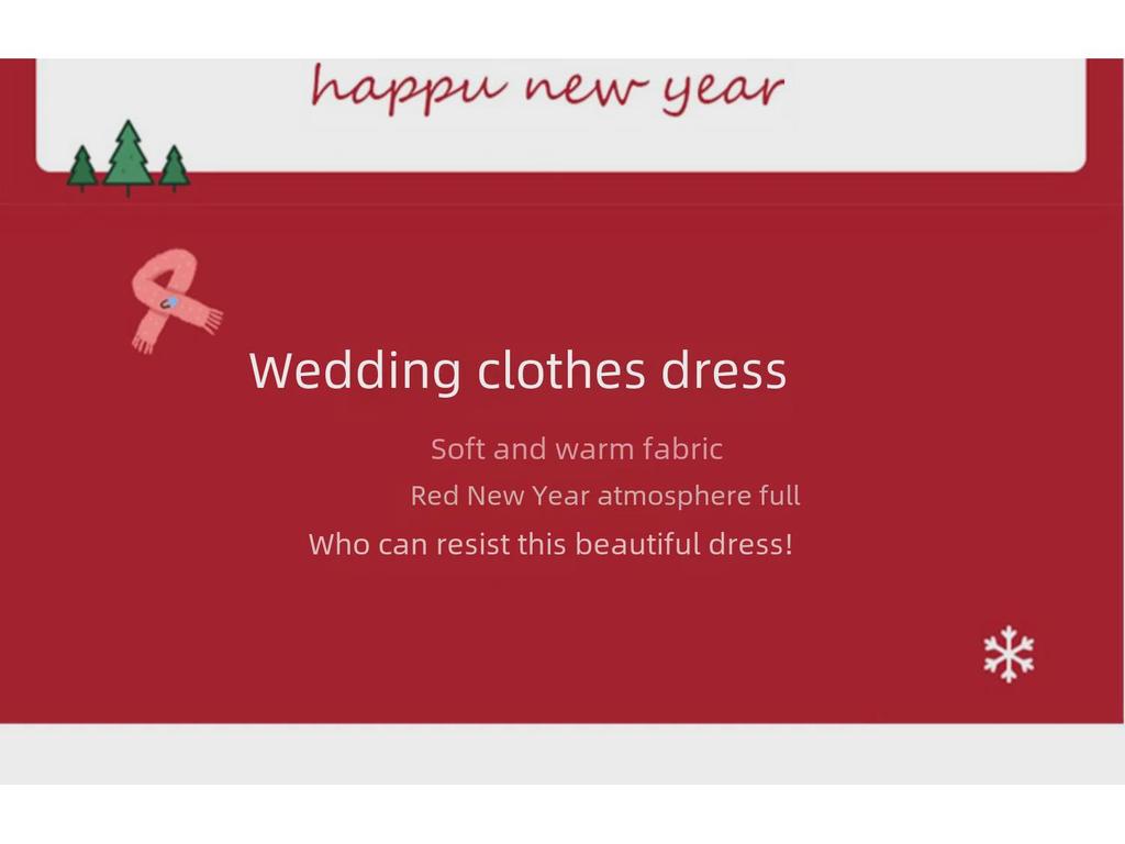 Красное новогоднее платье ципао для девочек - Зимняя праздничная одежда в китайском стиле