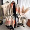 Fashion Zebra Contrasting Scarf Thickened Shawl Premium Cape Scarf