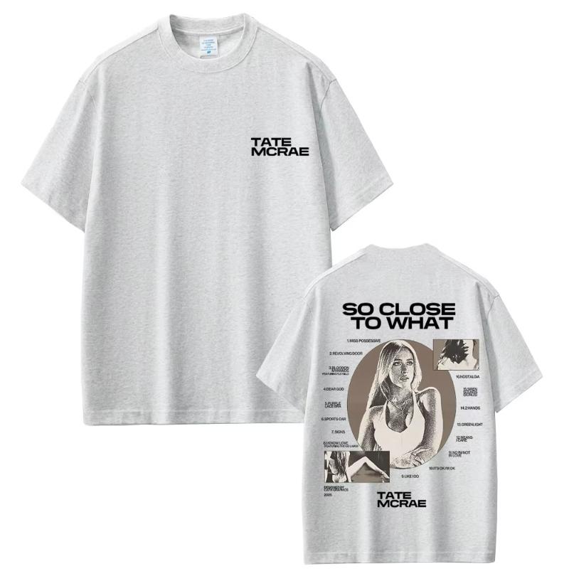 Tate McRae So Close To What Miss Possessive T Shirt Unisex Women Casual Oversized Tshirt Unisex Fashion Music Album Graphic Tshirts