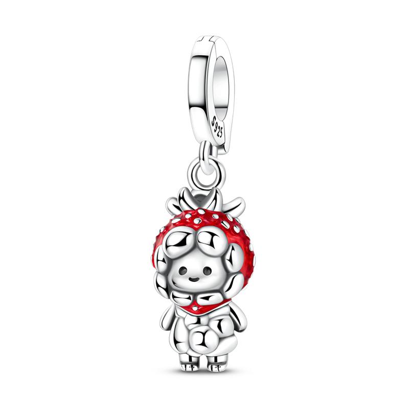 925 Silver Cartoon Doll Theme Series Pendants Bear Piggy Wizard Dwarf Charms Fit Original Bracelet Necklace Jewelry