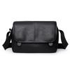 Men's Crossbody Bag Soft Leather Shoulder Bag Business Small Satchel Student Messenger Bag