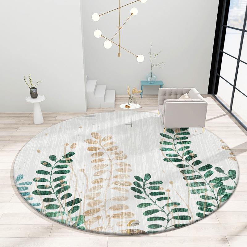 Круглые коврики в японском и корейском стиле для декора спальни, ковры для украшения гостиной, домашний ковер для подростков, коврик для дивана, коврик