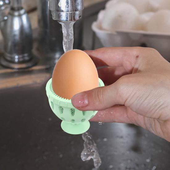 Yousheng 2Pcs Силиконовый очиститель для яиц Многоразовая мойка яиц Портативная щетка для чистки яиц Инструмент для чистки фруктов и овощей