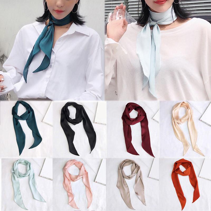 Хороший атласный квадратный женский ободок для волос на шею из шелка для женщин, обтягивающий женский галстук-шарф