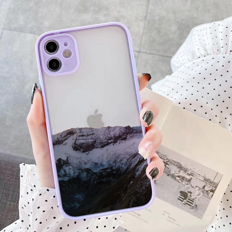 Эстетичный чехол для телефона с рисунком снежной горы для iPhone 7 8 Plus SE2 X XR XS MAX 15 14 12 13 mini 11 Pro Max Ударопрочный чехол