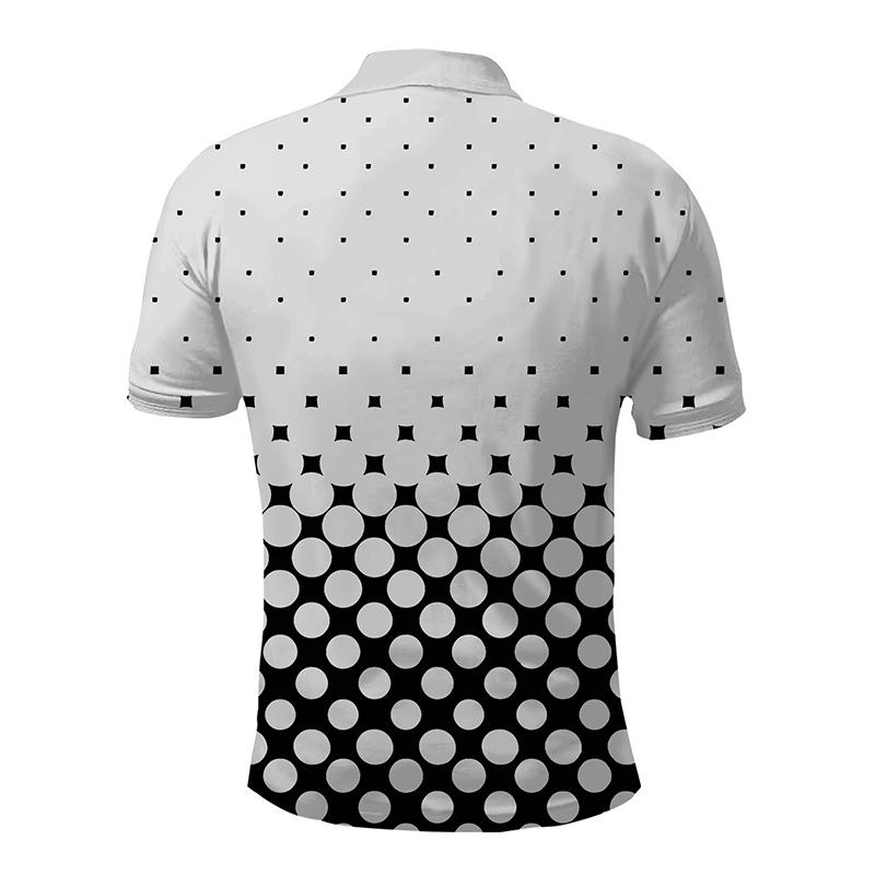 2024 Новая мужская летняя модная повседневная рубашка поло с коротким рукавом с 3D цифровым принтом, мужская рубашка поло для гольфа.