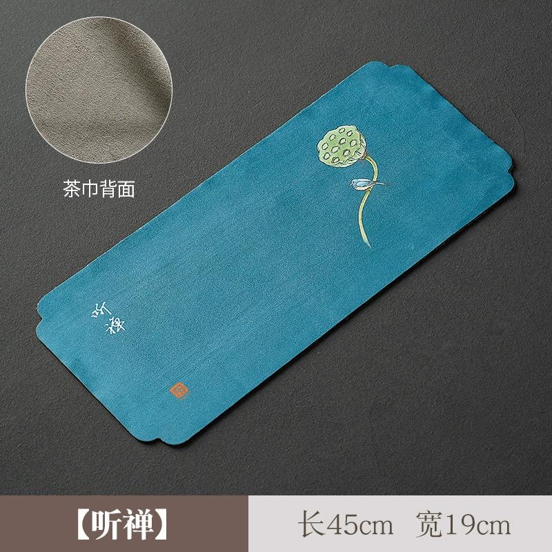 Китайский стиль Китайское чайное полотенце Скатерть Коврик Древняя живопись Водонепроницаемый Впитывающий Стол Чайная ткань Аксессуары для чайного набора Новый