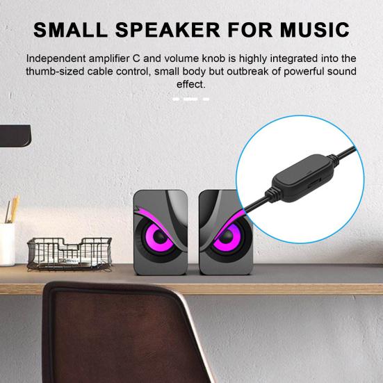 1 пара USB проводных динамиков портативный мини крутой RGB динамик громкоговоритель сабвуфер ПК компьютер ноутбук динамик