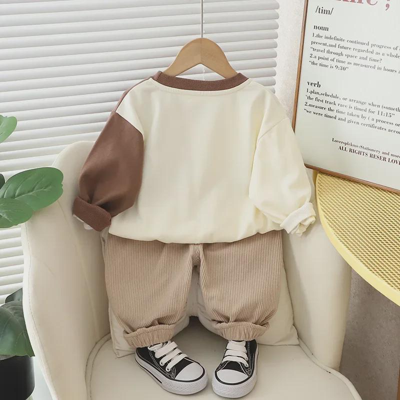 Модный костюм-двойка с длинными рукавами для мальчиков весна/осень 2023 г., возраст 6 лет