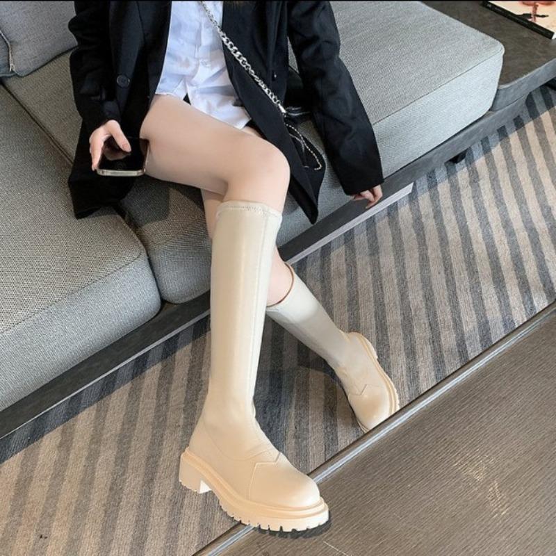 European and American New Thick Soled Thick Heel Fashionable and Slimming Knight Boots
