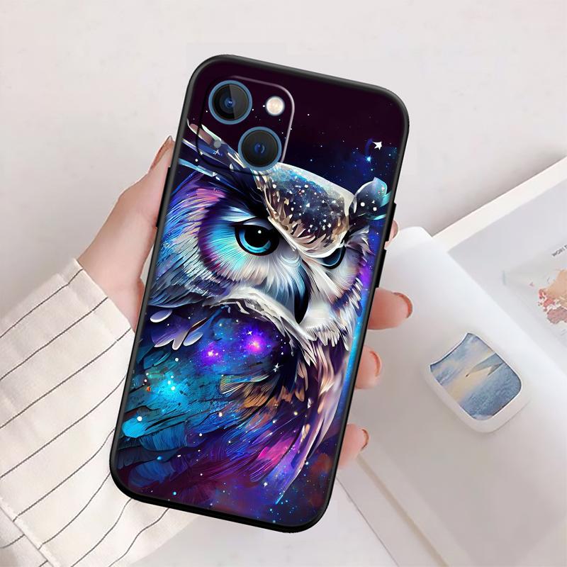 RP13 Cartoon Art Owl Phone Case for Samsung Galaxy S20 S21 S22 Ultra FE + Plus A21S A22 A24 A25 A26 A30 A30S A31