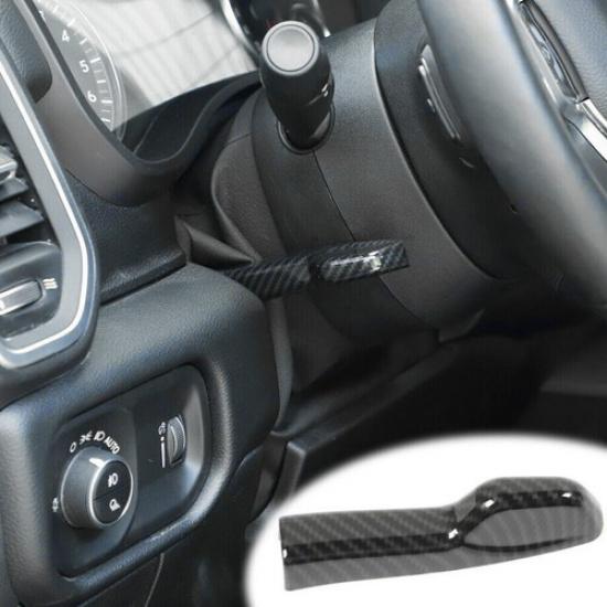 For -2024 Dodge RAM 1500 Carbon Car Steering Wheel Adjust Switch Cover Trim
