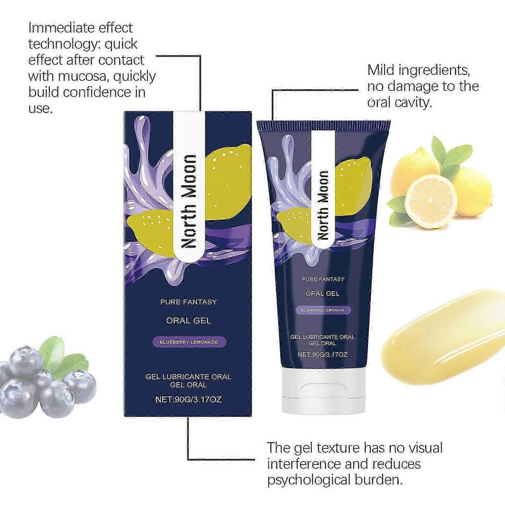 2025 1-5x Oral Care Gel for Gag Reflex Relief & Dry Mouth Moisturizing, Fresh Fruit Scent, Non-Sticky Mouth Gel 90g
