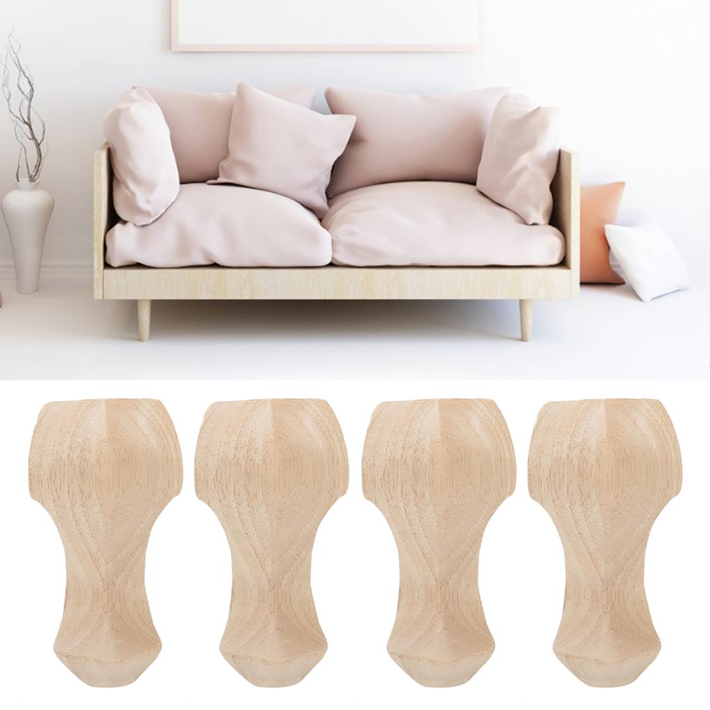 4pcs Hand Carved   Wood Furniture Legs Coffee Table TV Cabinet Sofa Foot