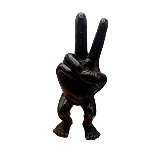 Статуэтка с двумя пальцами из смолы, скульптура в виде ножниц для домашнего офиса, книжной полки, украшение, рождественский фестиваль, подарок