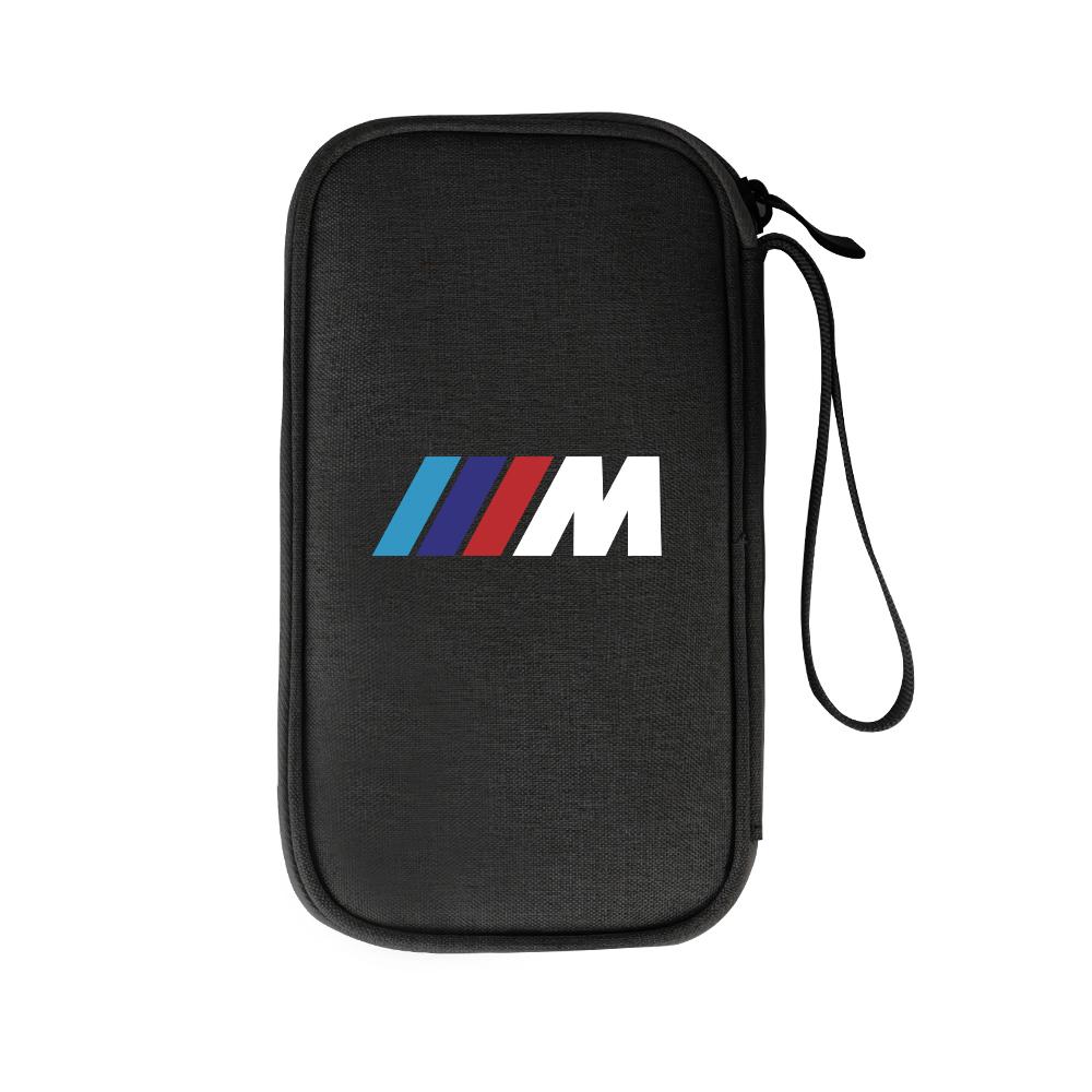 For BMW M Performance Logo Emblem Portable Car Travel Key Driver's License Earphone USB Storage Bag Waterproof Oxford Organizer XN9