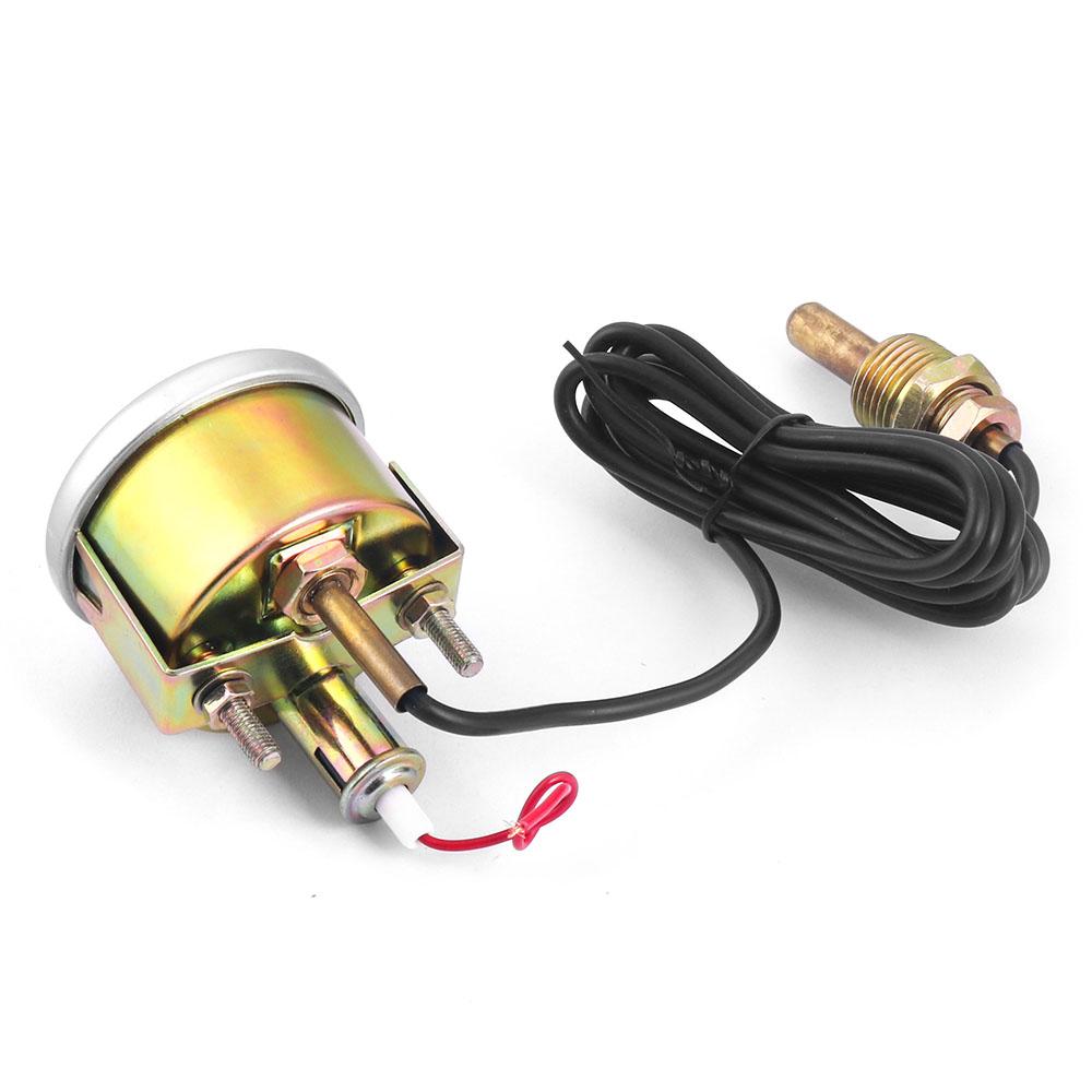 2" 52MM Mechanical 12V Water Temp Gauge 38-121℃/100-250℉ Water Temperature Gauge Car Meter With Sensor NPT 1/2-14