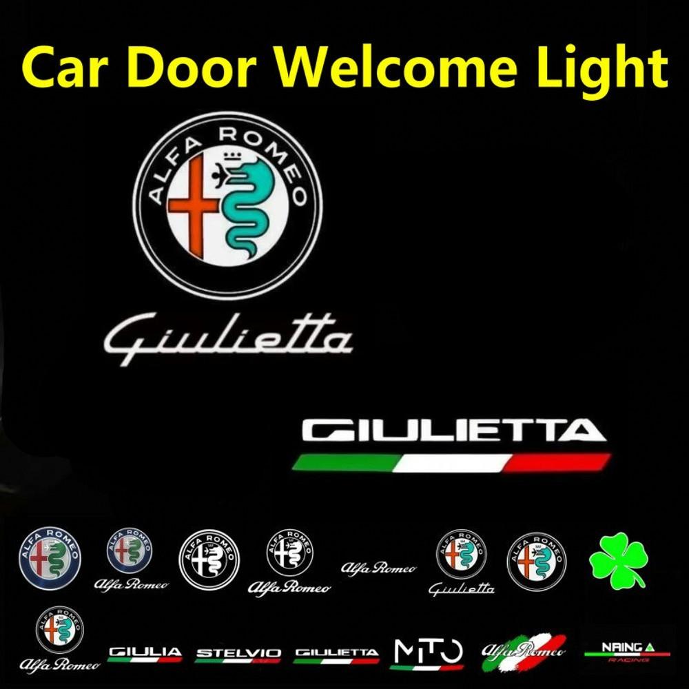 KUBEL1 2X For Alfa Romeo Giulietta 940 2011 - 2022 2013 2015 2017 2018 2016 2019 Accessories LED Car Door Projector Logo Welcome Light