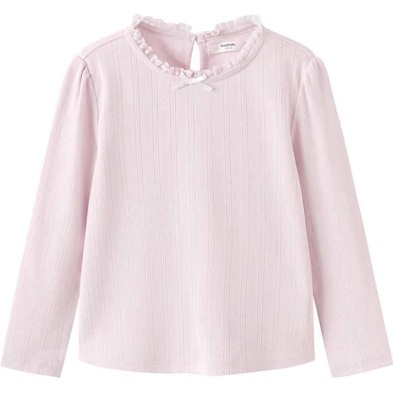 Balabala Girls' Floral Long-Sleeve T-shirt