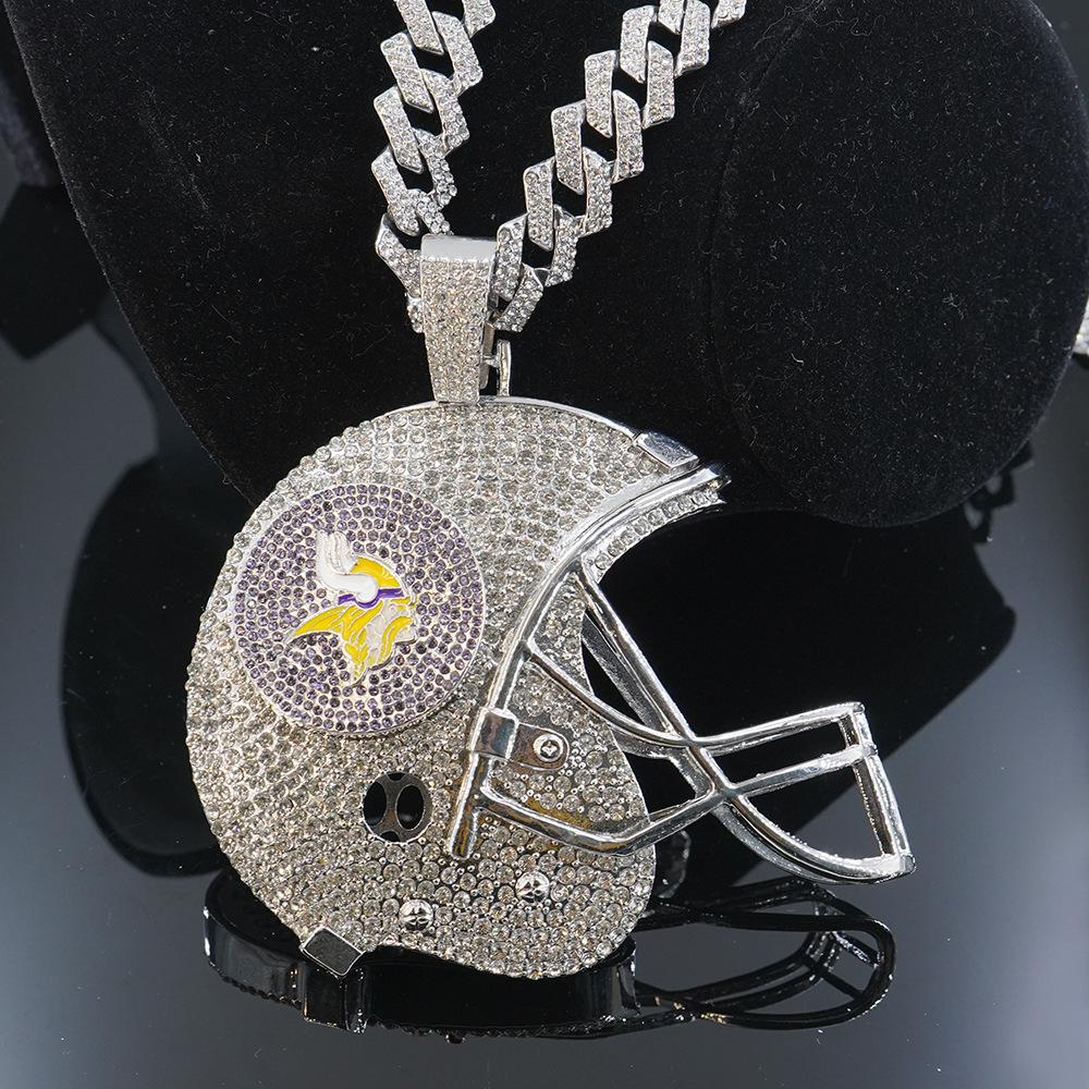 Футбольный Шлем Minnesota Vikings Подвеска-ожерелье из сплава