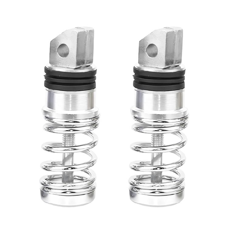2 шт. Мотоциклетные подножки со встроенной пружиной для минимизации вибрации и улучшения контроля. Алюминиевая конструкция